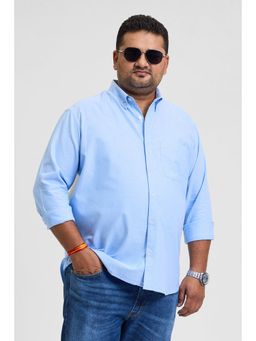 Snitch - Blue Button Down Plus Size Shirt