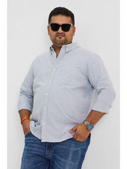 Snitch - Light Grey Button Down Plus Size Shirt