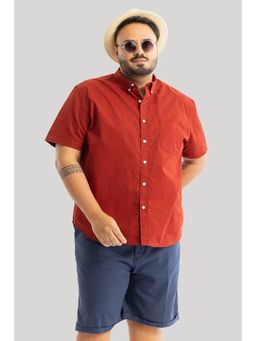 Snitch - Downtown Red Oxford Plus Size Shirt