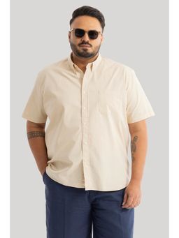 Snitch - Downtown Beige Oxford Plus Size Shirt