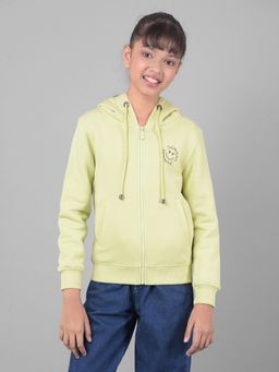 CRIMSOUNE CLUB - Girls Olive Hooded Sweatshirt