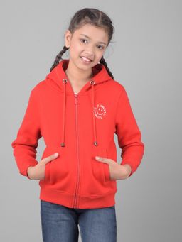 CRIMSOUNE CLUB - Girls Red Hooded Sweatshirt