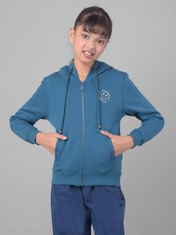 CRIMSOUNE CLUB - Girls Blue Hooded Sweatshirt