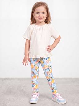R&B - Multi-Color Floral Skinny Mid Waist Leggings