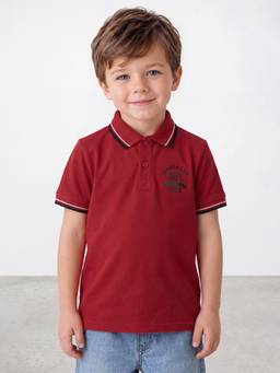 R&B - Red Solid/Plain Polo Half Sleeves T-Shirt
