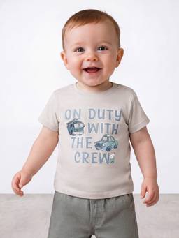 R&B - Grey Typography Half Sleeves T-Shirt