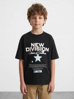 R&B - Black Typography Half Sleeves T-Shirt
