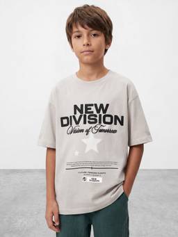 R&B - Grey Typography Half Sleeves T-Shirt