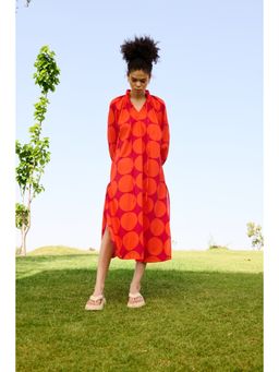 Raas Life - Red Daisy Printed Dress