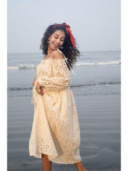 Raas Life - Cream Zoe Self Design Dress