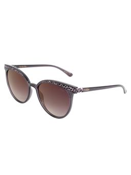 Vintage - Women UV Protected Grey Lens Round Sunglasses (54)
