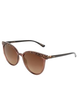 Vintage - Women UV Protected Brown Lens Round Sunglasses (54)
