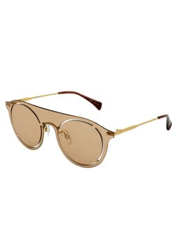 Vintage - Unisex UV Protected Brown Lens Round Sunglasses (60)