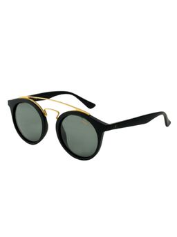 Vintage - Unisex Polarised & UV Protected Green Lens Round Sunglasses (47)