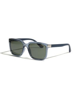 Vintage - Unisex Polarised & UV Protected Green Lens Rectangle Sunglasses (56)