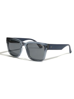 Vintage - Unisex Polarised & UV Protected Blue Lens Rectangle Sunglasses (55)