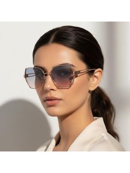 Vintage - Women UV Protected Multi-Color Lens Butterfly Sunglasses (57)