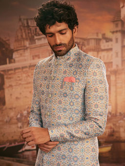 KISAH - Men Multi-Color Sherwani Front Closure