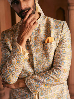 KISAH - Men Multi-Color Sherwani Front Closure