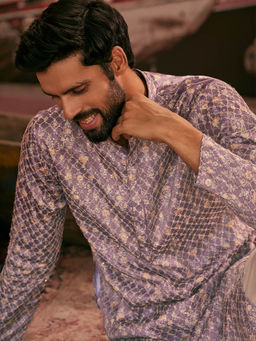 KISAH - Men Mauve Kurta
