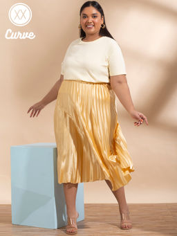 Twenty Dresses by Nykaa Fashion - Curve Yellow Basic Mode Activated Basics Tshirt