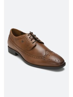 Van Heusen - Textured Brown Lace Up Shoes