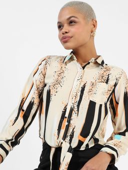 PINACOLADA - Women Yellow Printed Regular Fit Top