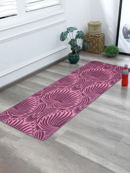 Saral Home - Anti Skid Yoga Exercise Rugs (Purple, Cotton)