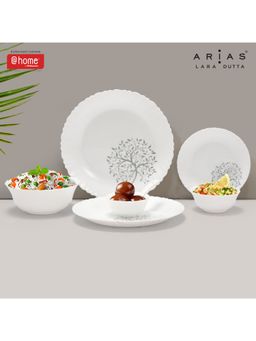 At Home by Nilkamal - Arias Fluted Tree Of Life Dinner Set - 33 Pieces