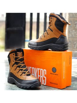 Bacca Bucci - Brown Flame 7 Eye Moto Mild Waterproof Snow Casual Boots