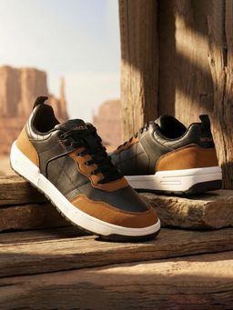 LIBERTY - leap7x NOBLESTEPE Casual Lacing Sneakers for Men - Black