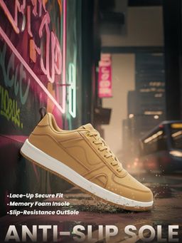 LIBERTY - leap7x SNOOKEY-1E Casual Lacing Sneakers for Men - Tan