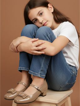 Carlton London - Girls Beige Elegant Pump Heels