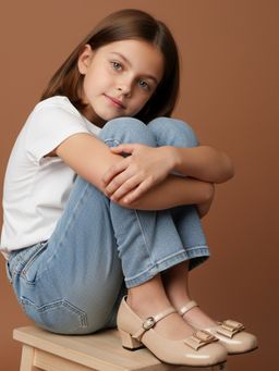 Carlton London - Girls Cream Elegant Pump Heels