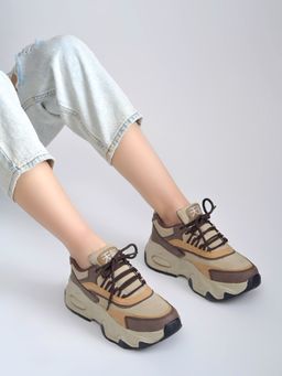 Shoetopia - Girls Multi-Color Sky Feel Rummy Chunky Sneakers