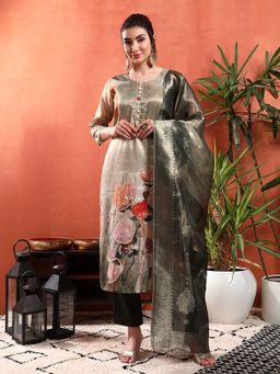 Chhabra 555 - Digital Floral Print Organza Kurta With Pant & Dupatta