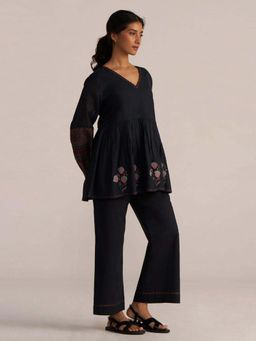 Ganga Fashions - Black Embroidered Co-Ord Set