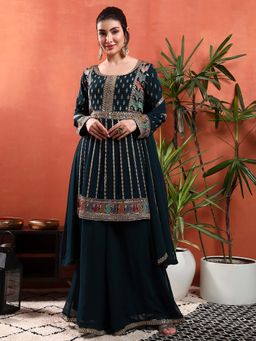Chhabra 555 - Peplum Style Kalida Kurta with Palazzo & Dupatta
