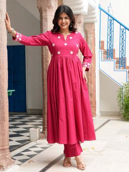 Urbanstree - Prisha Pink Kurta with Pant