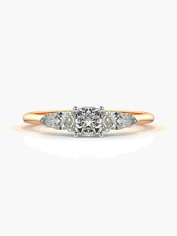Valanova - Sterling Silver Plated with Rose Gold and Certified Lab Grown Diamond 0.72Cts