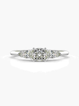 Valanova - Sterling Silver Plated with White Gold and Certified Lab Grown Diamond 0.72Cts