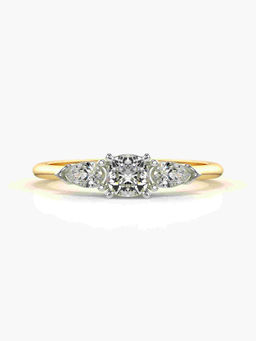 Valanova - Sterling Silver Plated with Yellow Gold and Certified Lab Grown Diamond 0.72Cts