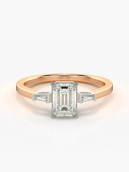 Valanova - Sterling Silver Plated with Rose Gold and Certified Lab Grown Diamond 0.96Cts