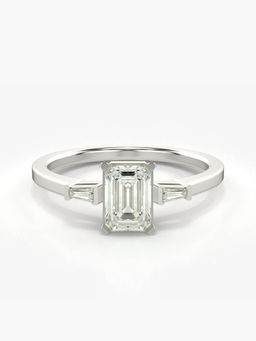 Valanova - Sterling Silver Plated with White Gold and Certified Lab Grown Diamond 0.96Cts