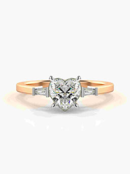 Valanova - Sterling Silver Plated with Rose Gold and Certified Lab Grown Diamond 0.81Cts