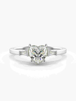 Valanova - Sterling Silver Plated with White Gold and Certified Lab Grown Diamond 0.81Cts