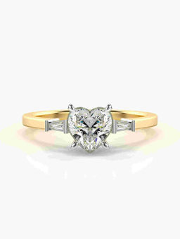 Valanova - Sterling Silver Plated with Yellow Gold and Certified Lab Grown Diamond 0.81Cts