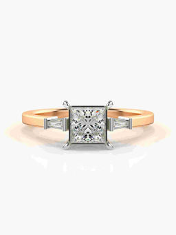 Valanova - Sterling Silver Plated with Rose Gold and Certified Lab Grown Diamond 0.76Cts