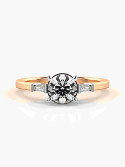 Valanova - Sterling Silver Plated with Rose Gold and Certified Lab Grown Diamond 0.86Cts