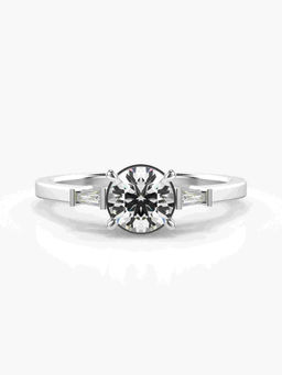 Valanova - Sterling Silver Plated with White Gold and Certified Lab Grown Diamond 0.86Cts
